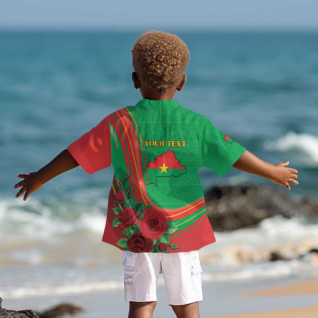 Personalised Burkina Faso Independence Day Kid Hawaiian Shirt Coat Of Arms African Pattern