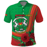 Personalised Burkina Faso Independence Day Polo Shirt Coat Of Arms African Pattern