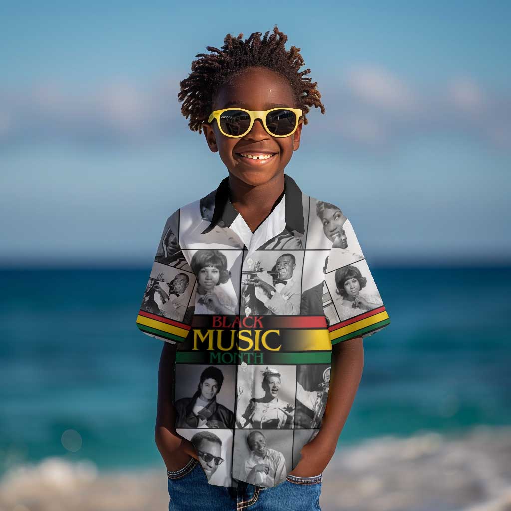 Black Music Month Legends Tribute Kid Hawaiian Shirt