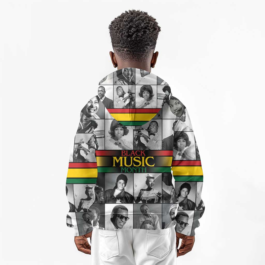 Black Music Month Legends Tribute Kid Hoodie