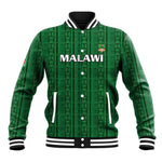 Custom Malawi Football Baseball Jacket Go Champions - Green - African Pride