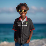 Custom Malawi Football Kid Hawaiian Shirt Go Champions - Black - African Pride