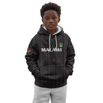Custom Malawi Football Kid Hoodie Go Champions - Black - African Pride