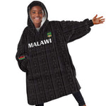 Custom Malawi Football Kid Wearable Blanket Hoodie Go Champions - Black - African Pride