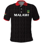 Custom Malawi Football Polo Shirt Go Champions - Black - African Pride