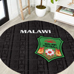 Malawi Football Round Carpet Go Champions - Black - African Pride