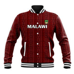 Custom Malawi Football Baseball Jacket Go Champions - Red - African Pride