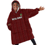 Custom Malawi Football Kid Wearable Blanket Hoodie Go Champions - Red - African Pride