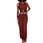 Custom Malawi Football Tank Maxi Dress Go Champions - Red - African Pride