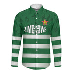 Rugby Zimbabwe Custom Long Sleeve Button Shirt Go Champions Sables - African Pride