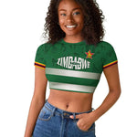 Rugby Zimbabwe Custom Raglan Cropped T shirt Go Champions Sables - African Pride