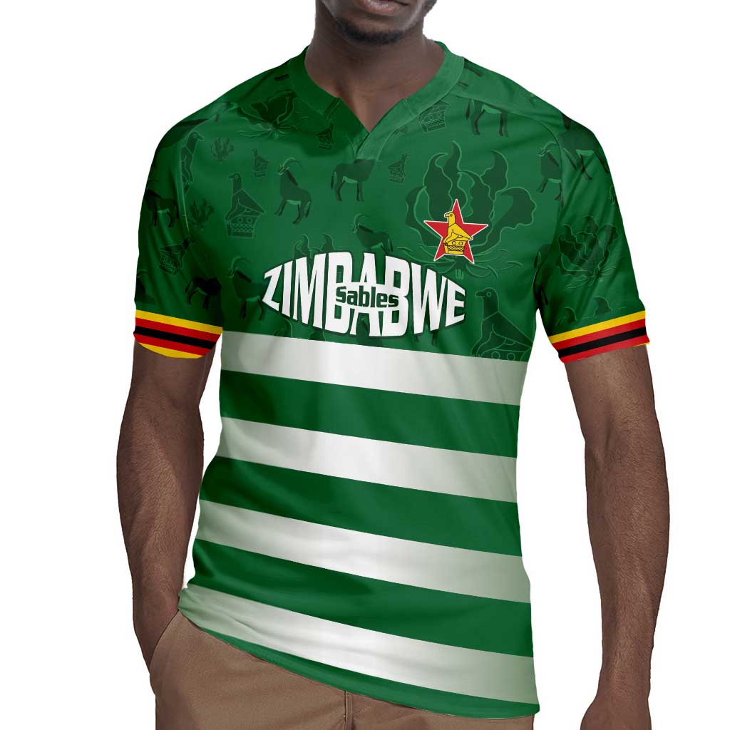 Rugby Zimbabwe Custom Rugby Jersey Go Champions Sables - African Pride