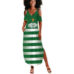 Rugby Zimbabwe Custom Summer Maxi Dress Go Champions Sables - African Pride