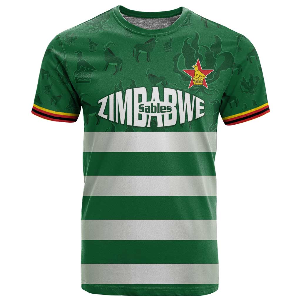 Rugby Zimbabwe Custom T shirt Go Champions Sables - African Pride