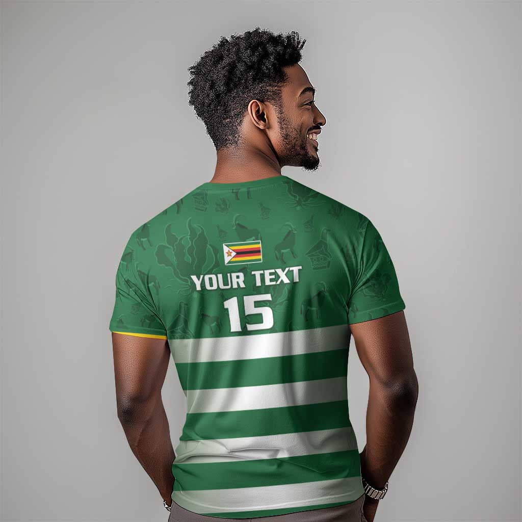 Rugby Zimbabwe Custom T shirt Go Champions Sables - African Pride