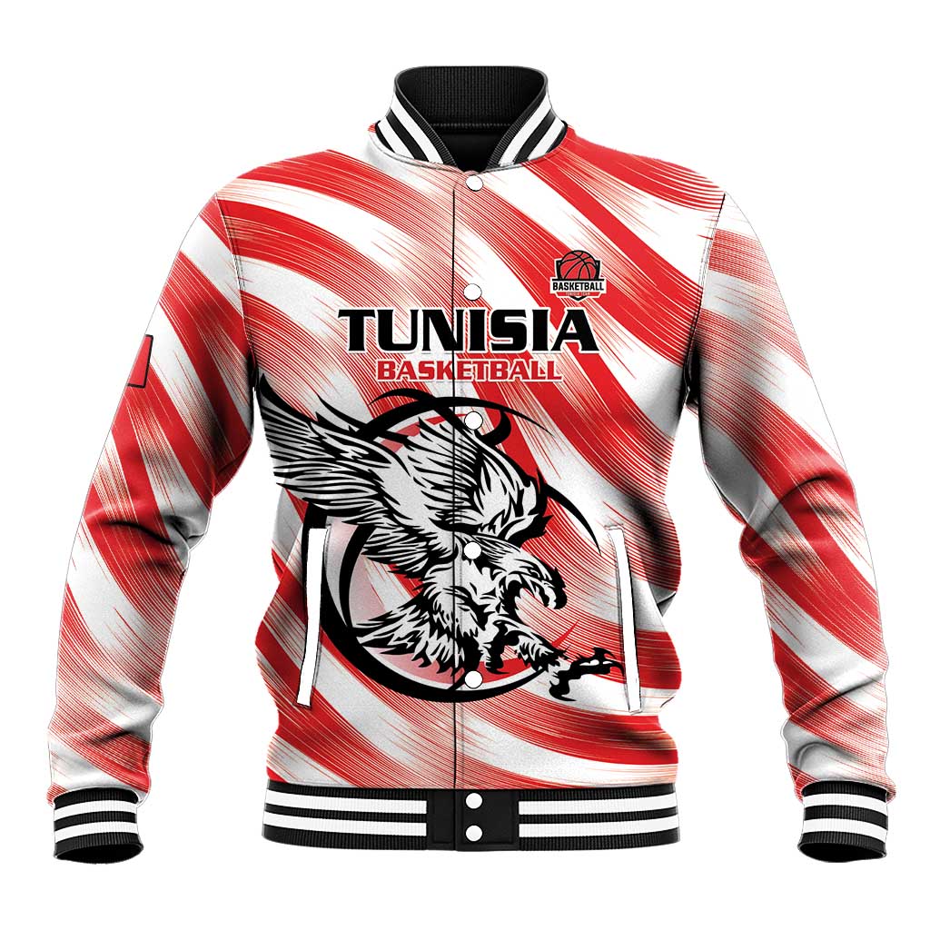 Afro Basketball Tunisia Custom Baseball Jacket Go Eagles of Carthage - African Pride