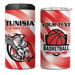 Afro Basketball Tunisia Custom 4 in 1 Can Cooler Tumbler Go Eagles of Carthage - African Pride