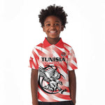 Afro Basketball Tunisia Custom Kid Polo Shirt Go Eagles of Carthage - African Pride