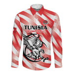 Afro Basketball Tunisia Custom Long Sleeve Button Shirt Go Eagles of Carthage - African Pride