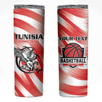 Afro Basketball Tunisia Custom Skinny Tumbler Go Eagles of Carthage - African Pride