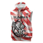 Afro Basketball Tunisia Custom Sleeveless Zip Hoodie Go Eagles of Carthage - African Pride