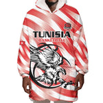 Afro Basketball Tunisia Custom Wearable Blanket Hoodie Go Eagles of Carthage - African Pride