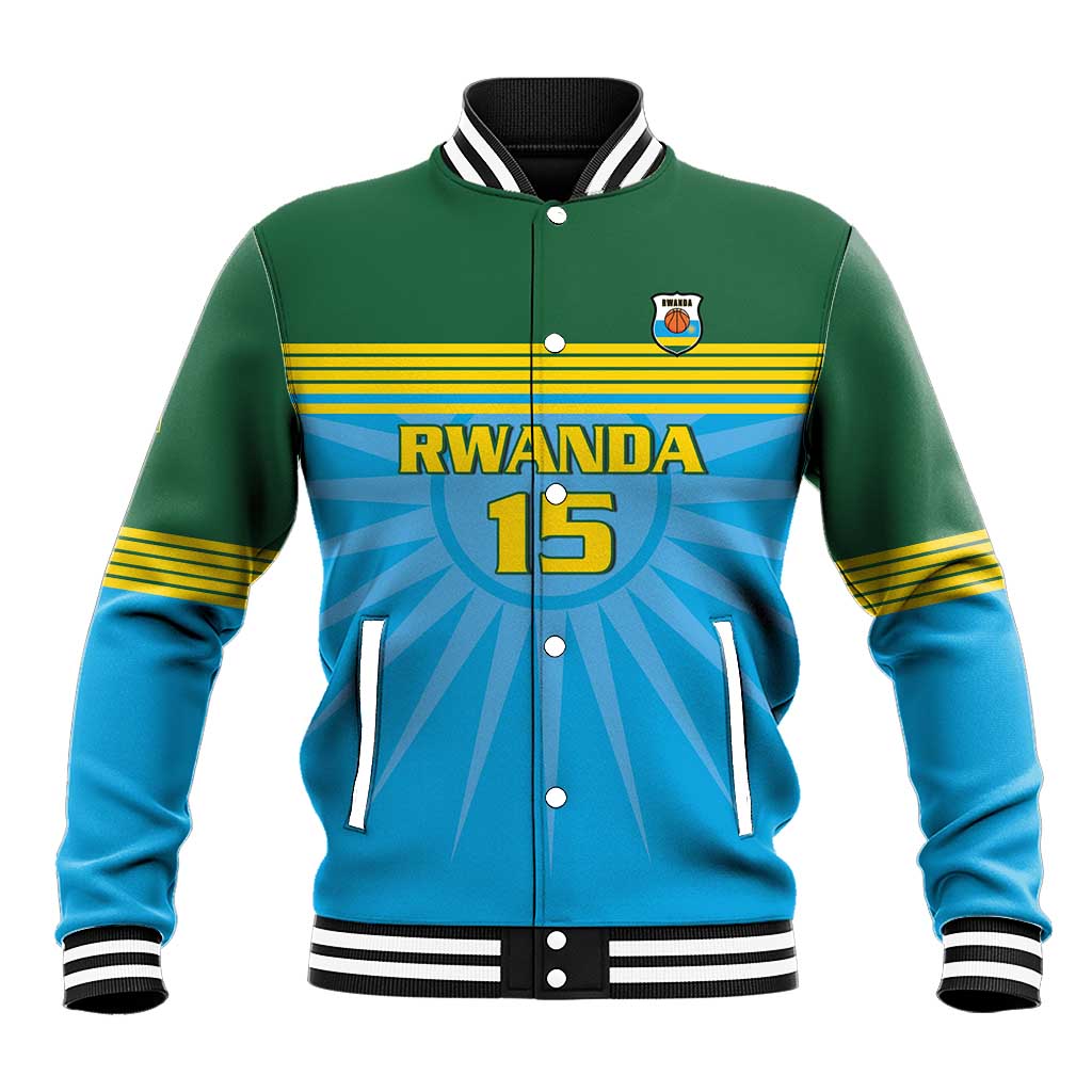 Afro Basketball Rwanda Custom Baseball Jacket Go Champions - African Pride