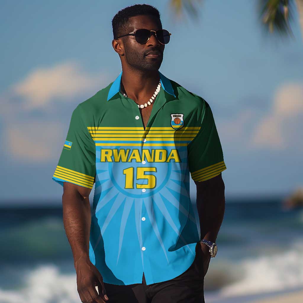 Afro Basketball Rwanda Custom Hawaiian Shirt Go Champions - African Pride