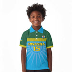 Afro Basketball Rwanda Custom Kid Polo Shirt Go Champions - African Pride