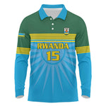 Afro Basketball Rwanda Custom Long Sleeve Polo Shirt Go Champions - African Pride
