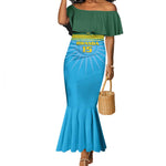 Afro Basketball Rwanda Custom Mermaid Dress Go Champions - African Pride