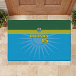 Afro Basketball Rwanda Custom Rubber Doormat Go Champions - African Pride