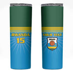 Afro Basketball Rwanda Custom Skinny Tumbler Go Champions - African Pride