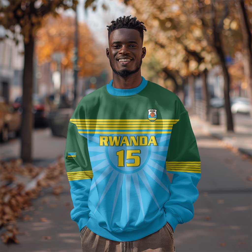 Afro Basketball Rwanda Custom Sweatshirt Go Champions - African Pride