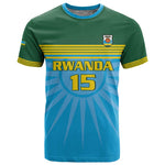 Afro Basketball Rwanda Custom T shirt Go Champions - African Pride
