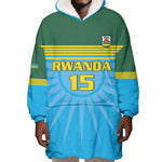 Afro Basketball Rwanda Custom Wearable Blanket Hoodie Go Champions - African Pride