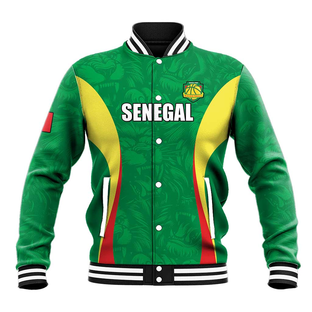 Afro Basketball Senegal Custom Baseball Jacket Go Champions Lions - African Pride