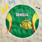 Afro Basketball Senegal Custom Beach Blanket Go Champions Lions - African Pride