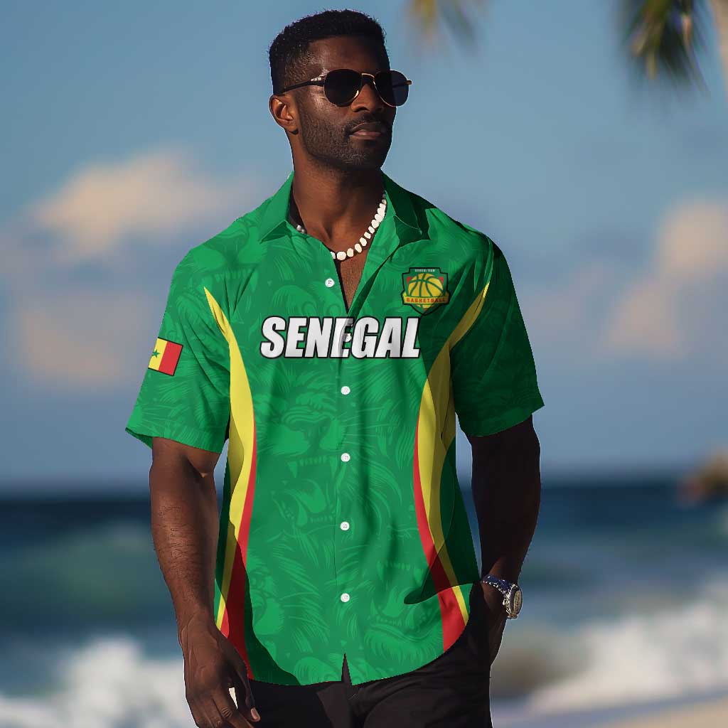 Afro Basketball Senegal Custom Hawaiian Shirt Go Champions Lions - African Pride