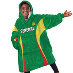 Afro Basketball Senegal Custom Kid Wearable Blanket Hoodie Go Champions Lions - African Pride