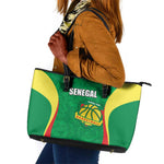 Afro Basketball Senegal Custom Leather Tote Bag Go Champions Lions - African Pride
