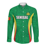 Afro Basketball Senegal Custom Long Sleeve Button Shirt Go Champions Lions - African Pride