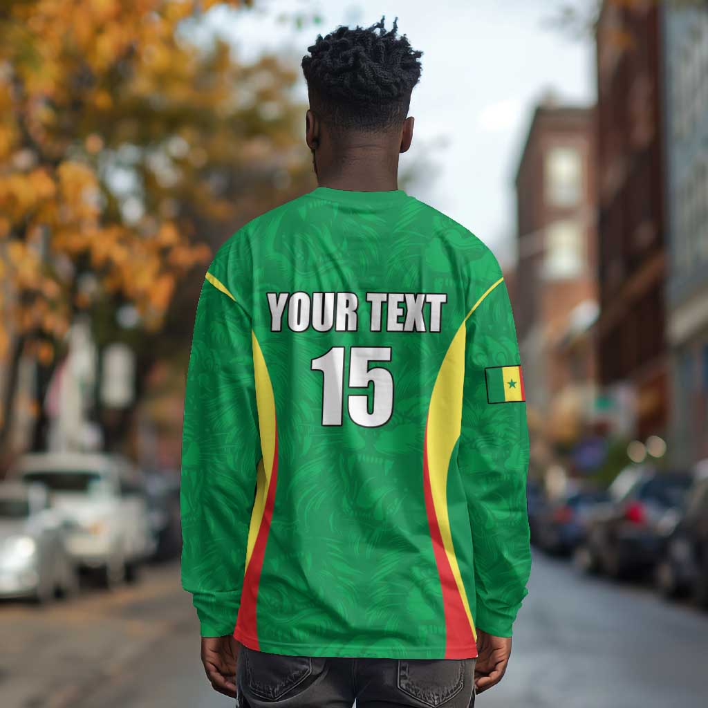 Afro Basketball Senegal Custom Long Sleeve Shirt Go Champions Lions - African Pride