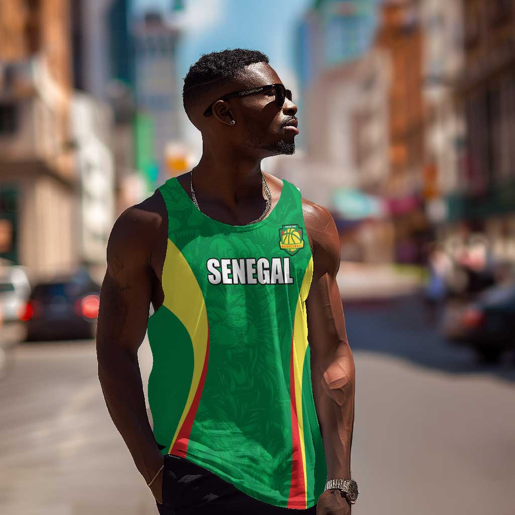 Afro Basketball Senegal Custom Men Tank Top Go Champions Lions - African Pride