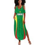 Afro Basketball Senegal Custom Summer Maxi Dress Go Champions Lions - African Pride