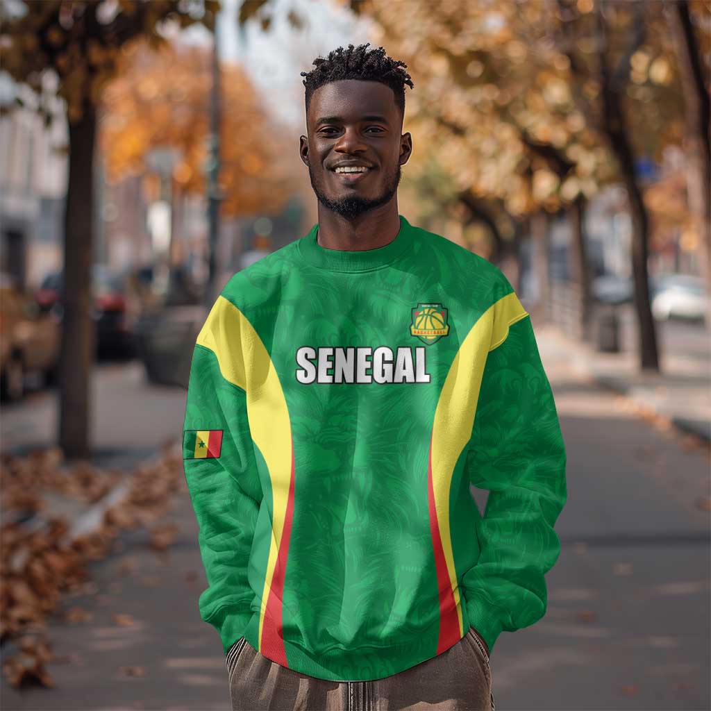 Afro Basketball Senegal Custom Sweatshirt Go Champions Lions - African Pride