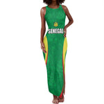 Afro Basketball Senegal Custom Tank Maxi Dress Go Champions Lions - African Pride