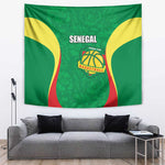 Afro Basketball Senegal Custom Tapestry Go Champions Lions - African Pride