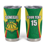 Afro Basketball Senegal Custom Tumbler Cup Go Champions Lions - African Pride