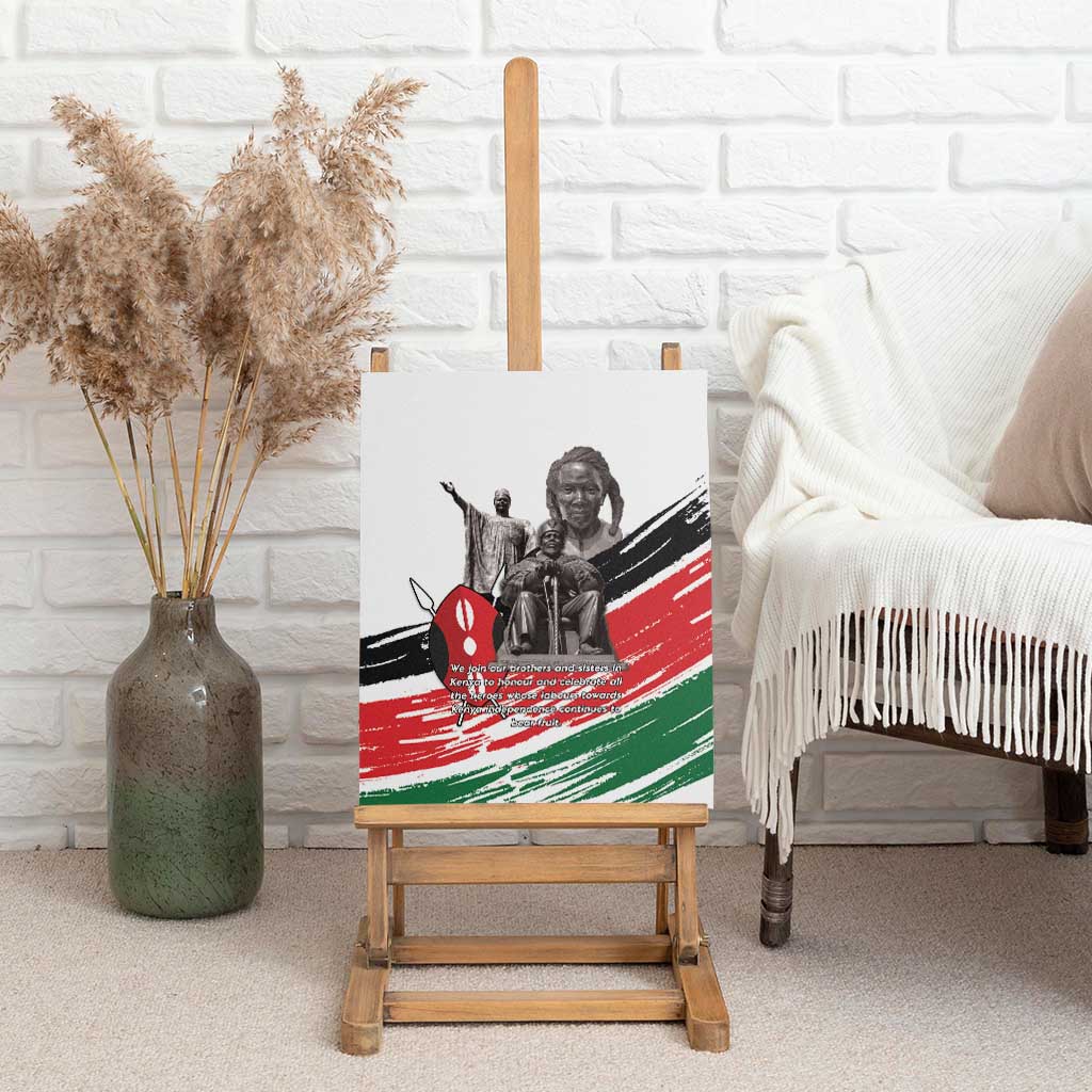 Happy Kenya Heroes Day Canvas Wall Art Kenyan Heroes - African Pride